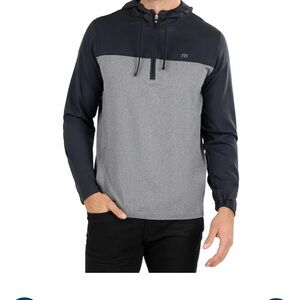 Men's Travis Mathew Lantern Light Golf Jacket Black and Gray Hoodie Large